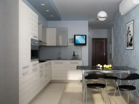Proiect complex de bucătărie modernă realizată la comandă cu design minimalist